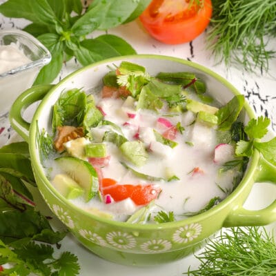 Летний холодный овощной суп