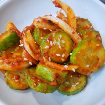 Корейский салат из огурцов (кимчи)