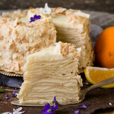 Торт Наполеон с творожно-апельсиновым кремом