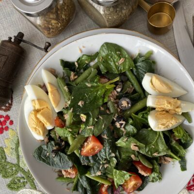 Салат с тунцом и спаржевой фасолью - рецепт с фото