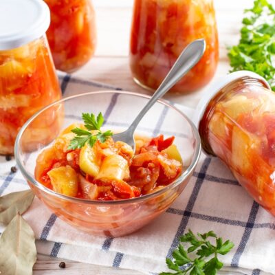 Салат на зиму из кабачков, помидоров и перца