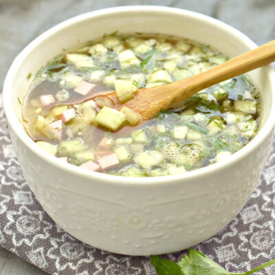 Окрошка — холодный суп с колбасой - рецепт с фото