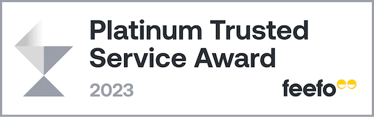 Feefo platinum service award 2024