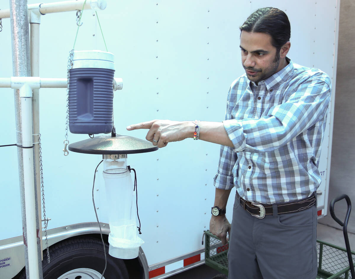 Vivek Raman, an environmental health supervisor for the Southern Nevada Health District, talks ...