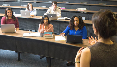 Students in a classroom. 