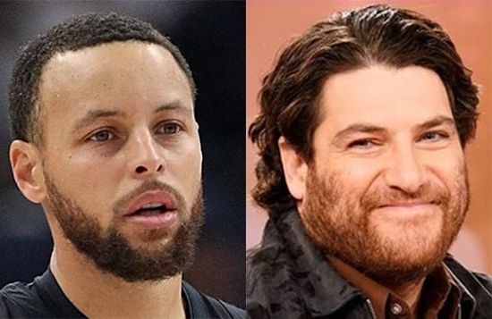 Stephen Curry and Adam Pally