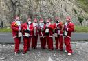 People dressed as Father Christmas descended on Cheddar Gorge last weekend.