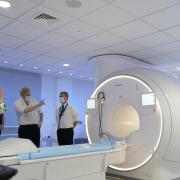 HEALTHCARE: Prime Minister Boris Johnson (2nd right) during a visit to the Rutherford Diagnostic Centre in Taunton, Somerset. Pic: PA