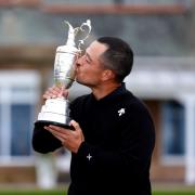Xander Schauffele kissed the Claret Jug after winning the 152nd Open at Royal Troon (Zac Goodwin/PA)