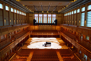 Green Music Center Weill Hall, emtpy, view from back choir balconey