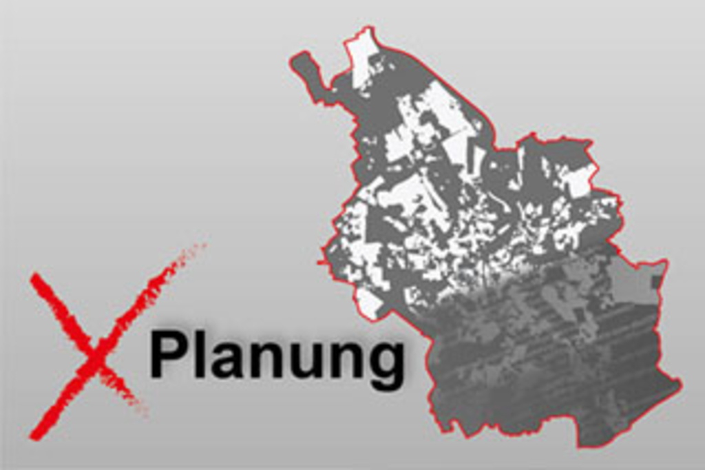 Logo der XPlanung und Umriss des Kölner Stadtgebiets, Link auf XPlanung - Informationen für Planungs- und Ingenieurbüros