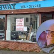 The old Gasway shop in Lower High Street, Stourbridge, and (inset) proprietor Dave Jackson