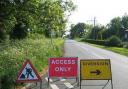 Roadworks are taking place in Suffolk