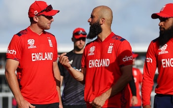 Jos Buttler and Moeen Ali deep in conversation after England's defeat to Australia