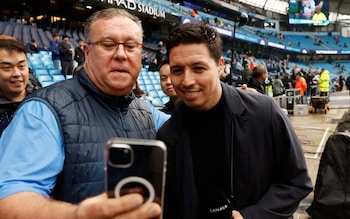 Former Arsenal and Manchester City player Samir Nasri at the Etihad