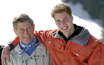 Prince William with his father, the Prince of Wales