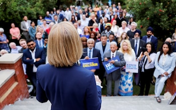 Liz Truss addressing her supporters 