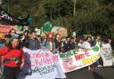 Fridays for Future movement inspired by Greta Thunberg held a climate march through the city