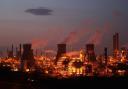 File photograph of the Grangemouth oil refinery at night