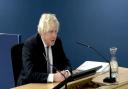 Screen grab from the UK Covid-19 Inquiry live stream of former prime minister Boris Johnson