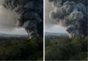 Smoke filled the sky amid at a fire at an industrial estate in Paisley