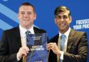 Outgoing Scottish Tory leader Douglas Ross (left) and Tory leader Rishi Sunak