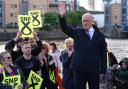 John Swinney with SNP activists