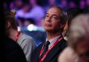 Nigel Farage attends a boxing match at The O2, London