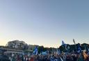 Indy supporters outside Holyrood on Wednesday