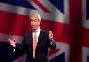 Reform UK leader Nigel Farage speaks at the party's annual conference in Birmingham