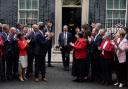 Keir Starmer is applauded by Scottish Labour MPs in Downing Street