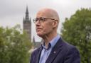 First Minister John Swinney was in Glasgow on Saturday to launch a new independence leaflet