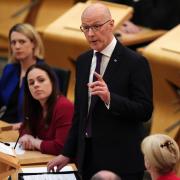 First Minister John Swinney speaking in Holyrood on Wednesday