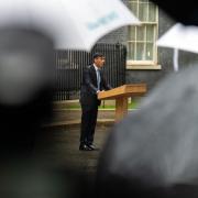Prime Minister Rishi Sunak speaks to the media as he announces the date for the UK General Election