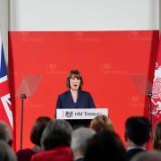 Chancellor Rachel Reeves giving a speech at the Treasury in London