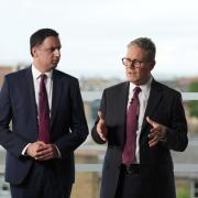 Anas Sarwar pictured with Keir Starmer in Edinburgh