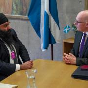 Gurpreet Singh Johal pictured meeting with First Minister John Swinney