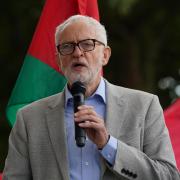 Independent MP Jeremy Corbyn speaks during a Palestine Solidarity Campaign rally