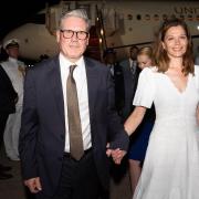 Prime Minister Keir Starmer and his wife Victoria disembark from their plane in Washington DC