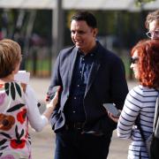 Anas Sarwar speaks to reporters in Glasgow