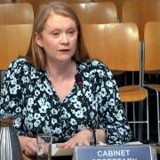 Social Justice Secretary Shirley-Anne Somerville speaking to a committee of MSPs at Holyrood on Thursday