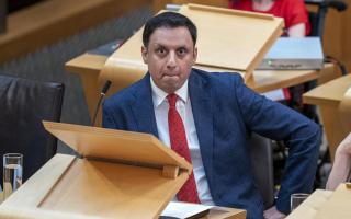 Scottish Labour leader Anas Sarwar pictured in the Holyrood chamber