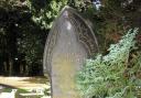 The grave of RG Brebner, the gold-medal winning goalkeeper, in West Cemetery, Darlington.