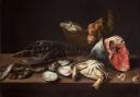 Francisco Barranco, Still Life with Fish, Shellfish and Onions