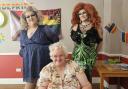 Green Lodge Care Home residents took part in a sing-along with local drag queens.