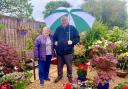 Jean and David Chaney in their award-winning garden