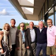 North East athletes Allison Curbishley, Steve Cram, Charlie Spedding, Mike McLeod, Brendan Foster and Daley Thompson in Durham for a special screening of Thompson's new documentary.