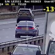 The car was caught driving 140mph by a speed camera on the A1