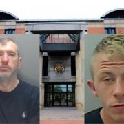 Two thugs, Matthew Stobie, left, and Benny Varey, right, armed with knives forced their way into young mother's Darlington home