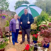 Jean and David Chaney in their award-winning garden